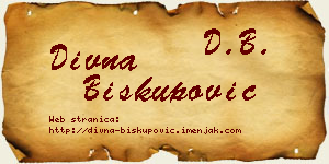 Divna Biskupović vizit kartica
